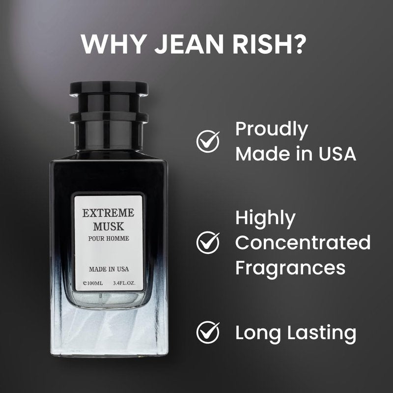 Extreme Musk Eau De Parfum for Men - Long Lasting Luxury Fragrance | 3.4 Fl Oz / 100ml