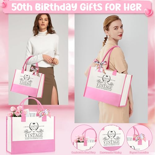 50th Birthday Gifts for Her Unique 50th Christmas Birthday Gifts Set for Women 50 Year Old Birthdays Christmas Gift for Women 50 and Fabulous Gift for 50th Womens