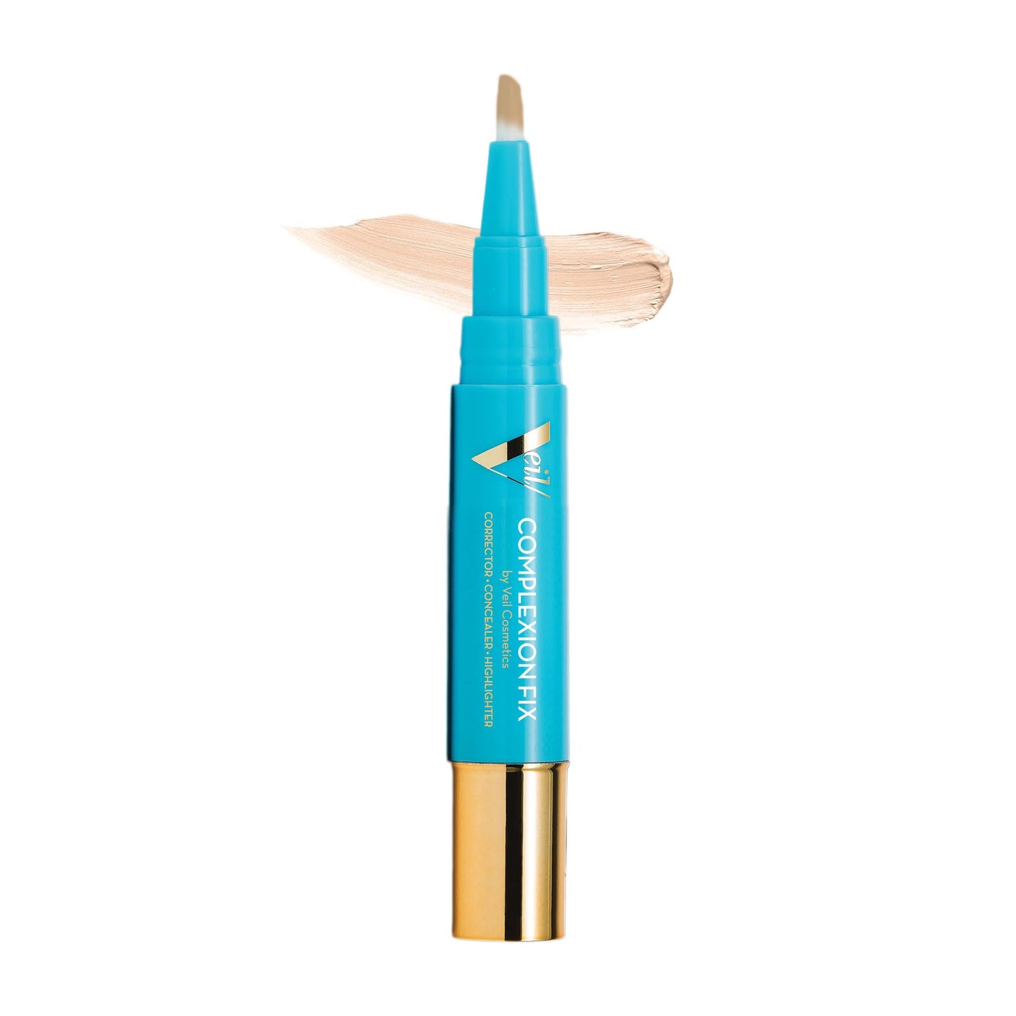 Veil Cosmetics - Complexion Fix Concealer - Liquid Concealer for Under Eye + Dark Circles - Highlight, Contour, Correct - Anti-Aging - Vegan Makeup Pen - Hydrating Lightweight (4N Tan Neutral)