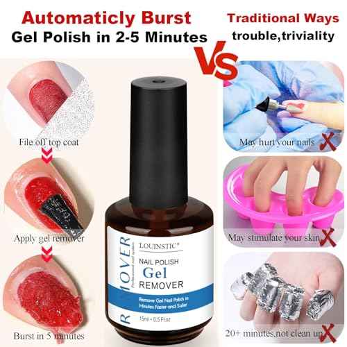 Gel Nail Polish Remover ? Fast, No Soak & No Foils, Safe for Natural Nails, Healthy, Low Odor, Quick Gel Removal in 2-5 Minutes ? For Nail Polish & Nail Art, At-Home Manicure Solution