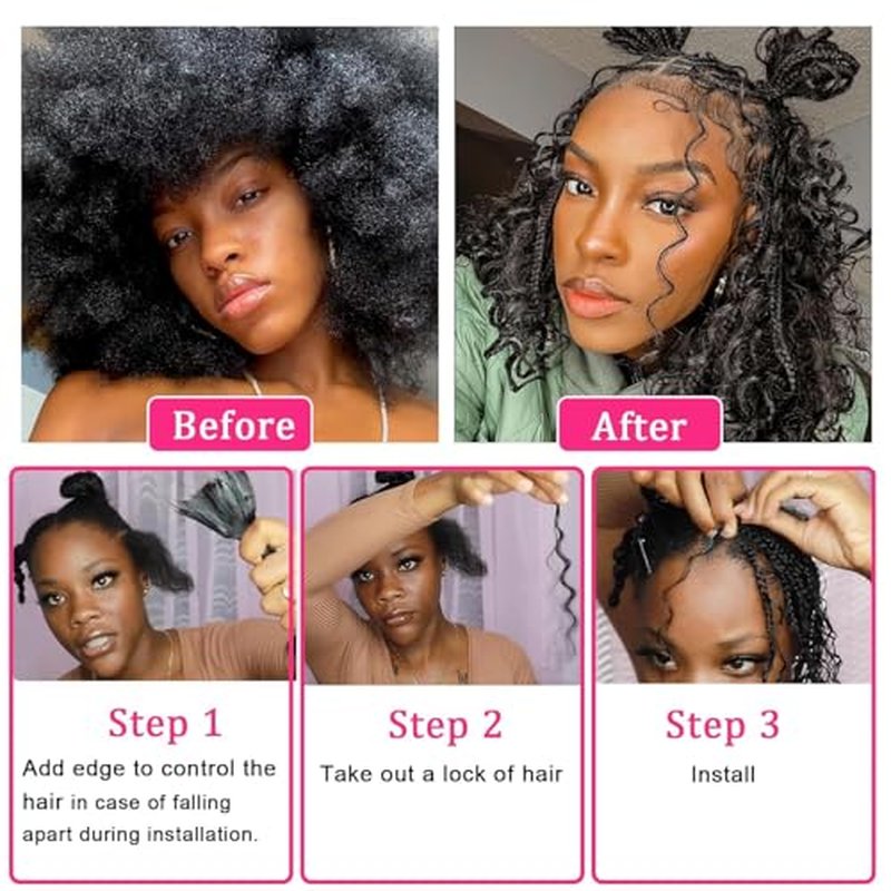 Deep Wave Human Braiding Hair for Boho Braids Highligth Bulk Human Hair for Braiding Brazilian Wet and Wavy Curly Human Hair Braiding Hair Extensions No Weft Bundles for Braiding 20inch 2 Bundles 100g