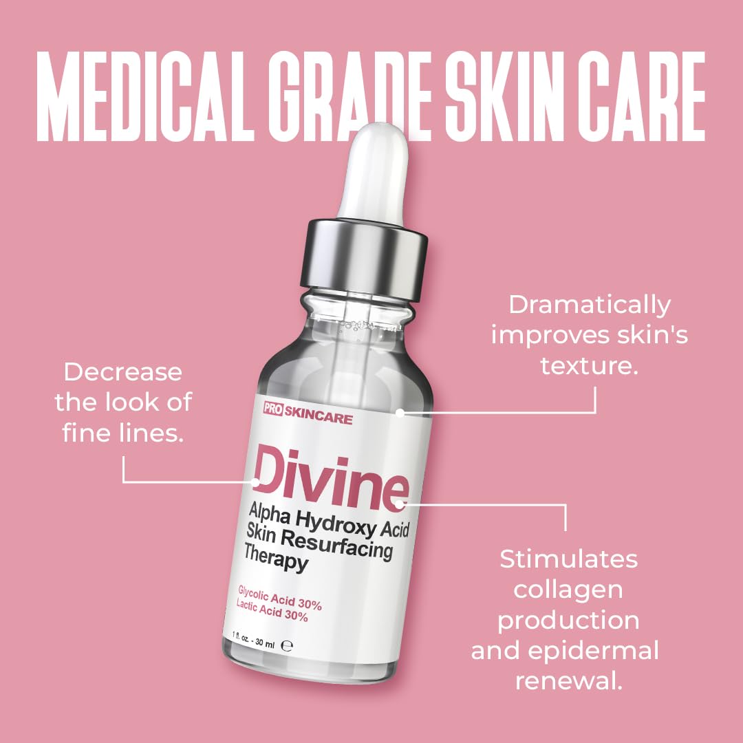 Anti Aging Skin Care Set: Glycolic Acid Peel 60% & Glycolic Resurfacing Pads - This Ultra Potent Duo Will Purify Your Skin & Eliminate Wrinkles, Acne Scarring For an Ultra Clear & Glowing Complexion