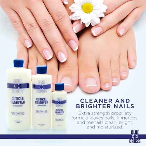 Cuticle Remover & Softener Liquid for Nails ? Blue Cross Professional Nail Care with Lanolin, Hydrating Treatment for Dry Cuticles & Hangnails, Made in USA, 6oz