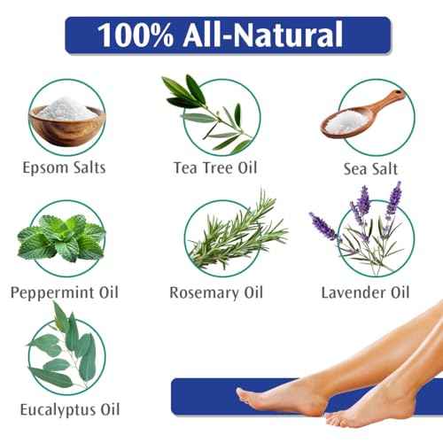 PediFix Soaking Crystals Foot Bath ? 6 Packets ? Therapeutic Foot Soak with Tea Tree Oil & Epsom Salt for Sore, Tired, Achy Feet