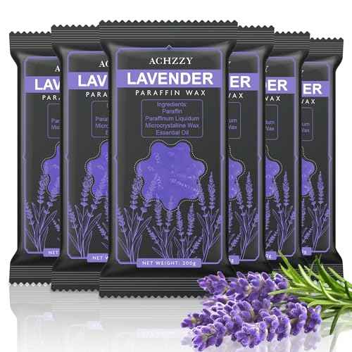 Natural Paraffin Wax Refills, 6 Pack Paraffin Wax Blocks of Lavender Scent for Paraffin Bath, Paraffin Wax for Hand and Feet for Deep Hydration, Moisturizing and Nourish(Lavender)