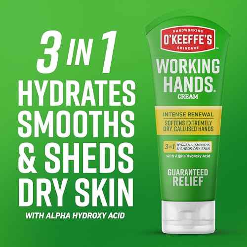 O'Keeffe's Working Hands Intense Renewal Hand Cream, 3 oz Tube (Pack of 1) - Softens and Smooths Extremely Callused, Dry Hands