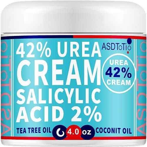 Urea Cream 42% - Premium Urea Foot Cream - With 2% Salicylic Acid, Tea Tree Oil, Shea Butter, Aloe Vera - For Feet, Hands, Heels, Elbows, Knees and More - 4 oz