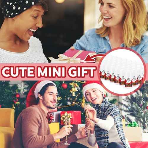 50 Pcs Christmas Mini Lip Balm Pack Thank You Gifts Moisturizer Assorted Flavors Beeswax Natural Ingredients Dry Chapped Lip Care Products for Coworkers Women Friend Men(Santa Claus)