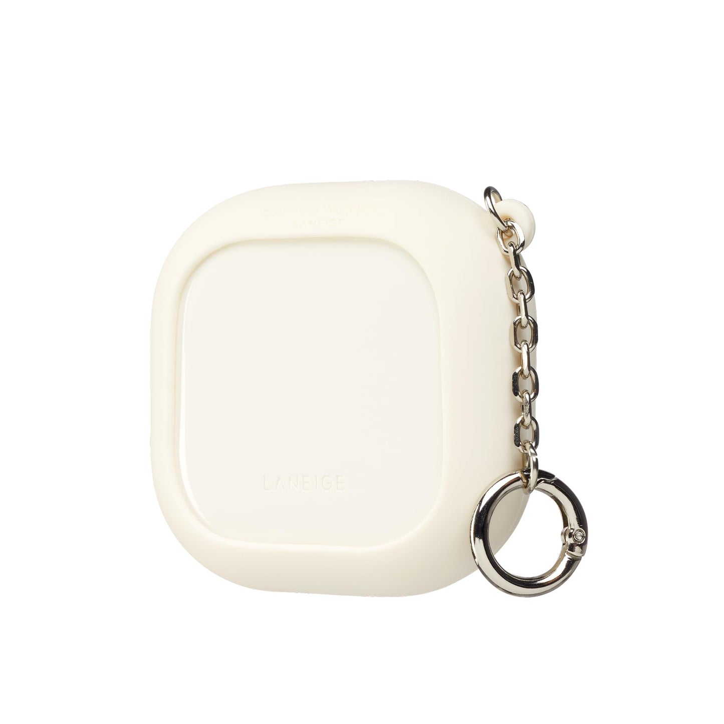 LANEIGE Neo Powder Keychain: Travel-Friendly Silicone Sleeve & Silver Ring for On-the-Go Touch Ups