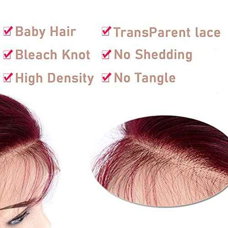 99J Burgundy Lace Front Wigs Human Hair Burgundy Curly Bob Wigs Human Hair 13x4 Lace Front Wigs Short Curly Bob Wigs Deep Curly Wigs for Black Women 12 Inch