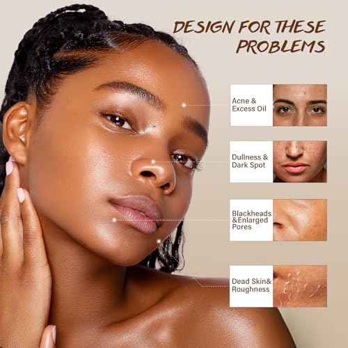 Face Scrub Gift Set Exfoliating Face Wash Microdermabrasion Facial Scrub Exfoliator Turmeric Vitamin C, Brown Sugar Honey, Green Tea Salicylic Acid, Himalayan Salt Rose Christmas Birthday Gifts 4x100g