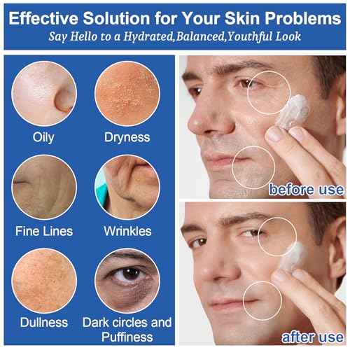 Mens Skin Care Kit,Skin Care for Men,Deep Hydrate,Moisturize,Firm Skin,Gentle Men's Facial Skin Care Routine Kit for Men Christmas Valentines Birthday Gifts for Him Boyfriend Husband Fathers Dad