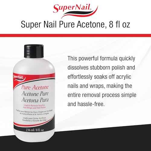 Supernail Pure Acetone Polish Remover, 8 oz (Pack of 6)