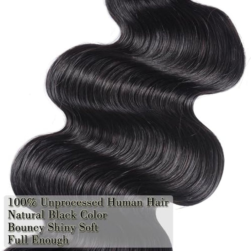 12A Human Hair Bundles 14 14 14 Inch Body Wave Bundles Human Hair Extensions 300g Unprocessed Brazilian Virgin Body Wave 3 Pieces Deals Brazilian Quick Weave Natural Black Wavy Extensions