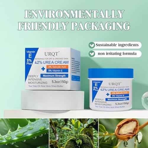 42% Urea Cream for Dry & Cracked Skin - Foot & Hand Cream with 2% Salicylic Acid, 5% Vitamin E, Tea Tree Oil, Aloe Vera, Shea Butter - Moisturizer & Skin Repair Cream for Feet Maximum Strength