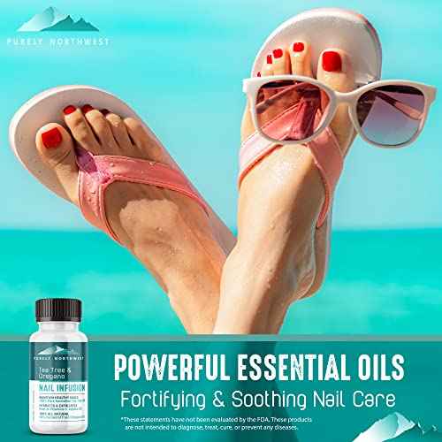 Toenail Fungus Extra Strength Solution-Thick Discolored Nail Repair, Ingrown Nails, Dry Cracked Nails & Cuticles-All Natural with Tea Tree & Oregano Oil: by Purely Northwest USA 1oz
