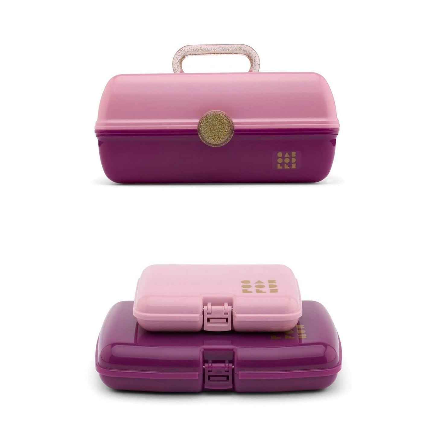 Bundle of Caboodles On-The-Go-Girl Go Case + Caboodles Women's Care Pack + Lil Bit Set