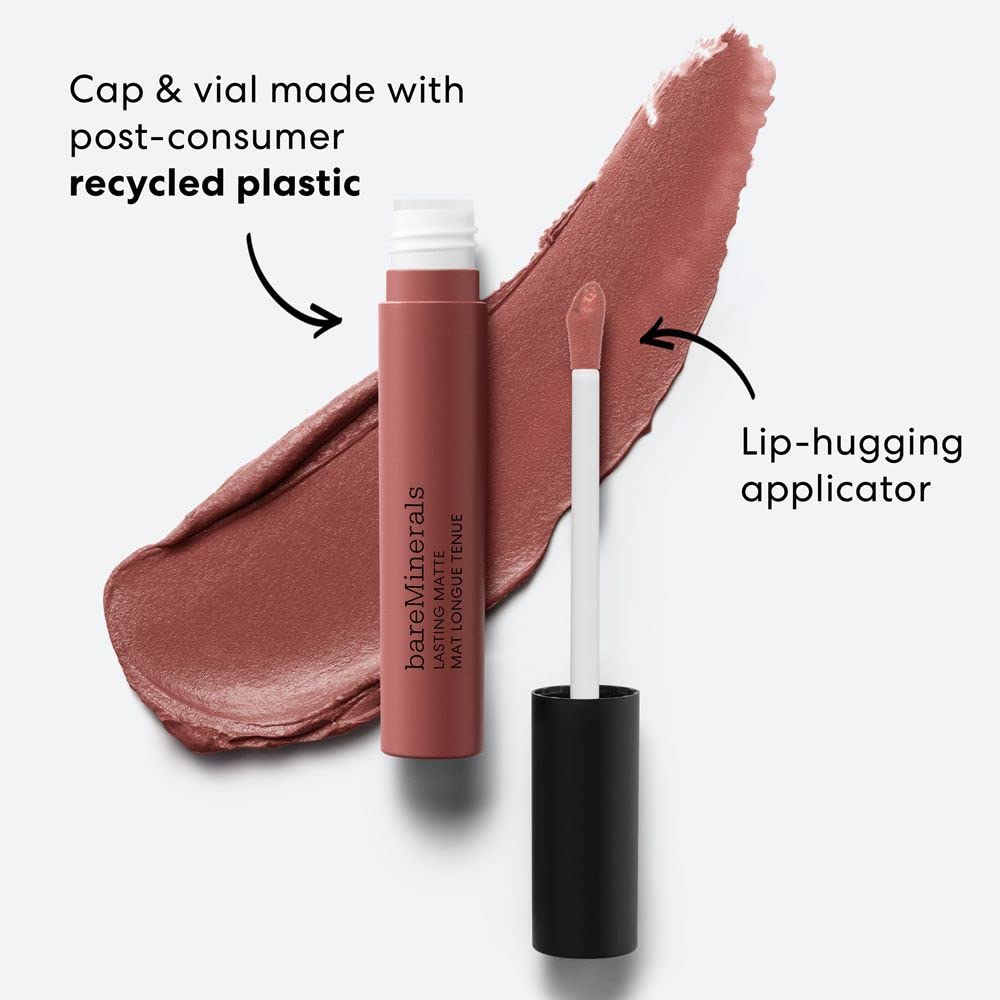 bareMinerals Mineralist Lasting Matte Liquid Lipstick for Women, Velvet Matte Finish, All-Day Wear, Weightless, Non-Drying Formula, Talc-Free Lipstick, Vegan, Cruelty-Free & Dermatologist-Tested