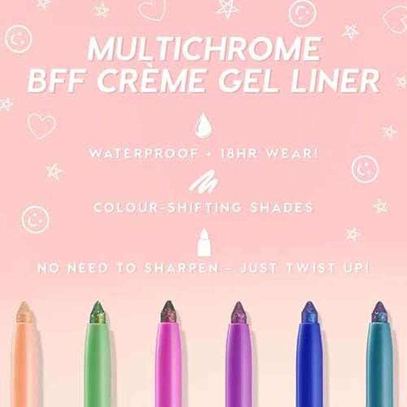 ColourPop Cr?me Gel Waterproof Chrome Eyeliner - 18HR Wear, Ultra-Pigmented Eyeliner Pencil with Matte & Metallic Finishes - Smudge-Proof, Vegan & Cruelty-Free - Power Trip (0.01 oz)