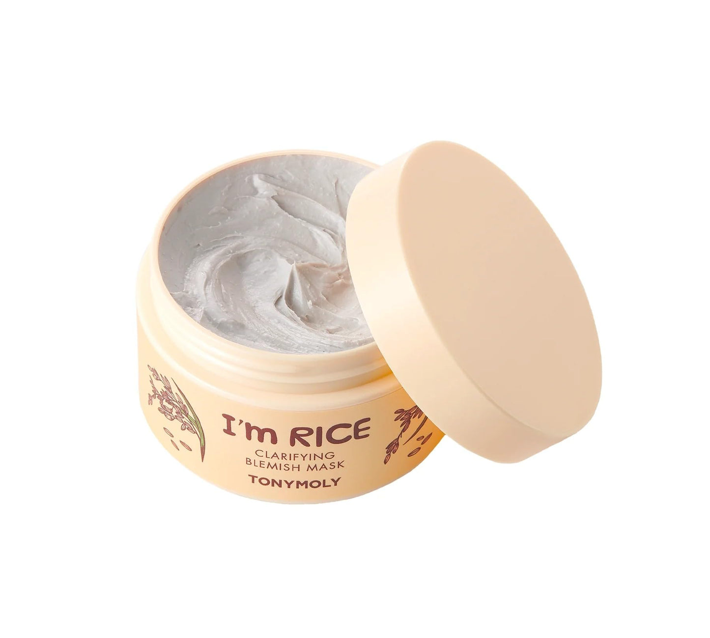 TONYMOLY I'm Real Sheet Mask, Pack of 10 + TONYMOLY I'm Rice Clarifying Blemish Clay Mask, Facial Mask Detoxifiies, Reduces Redness & Soothes Irritated Skin, Kaolin Clay & Fermented Rice, 100ml