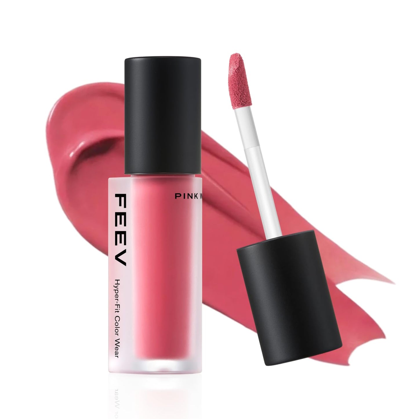 Feev Hyper Fit Color Wear Lip Tint, Long Lasting Matte Velvet Lip Stain with Olive Oil, Lightweight Non-Sticky Blurring K-Beauty Formula, Pink Whistle (0.12 Oz, 3.5 g)
