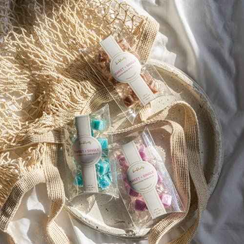 Bonblissity Sugar Scrub Candy 36pcs, For Exfoliating Hands, Feet Turns into Lotions l Lavender Luxury, Ocean Mist, Vanilla Brown Sugar