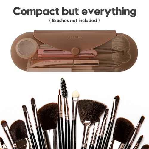 Silicone Makeup Brush Holder£¬Travel Makeup bag-Soft Portable Cosmetic Face Brushes Holder£¬Large Travel Makeup Brush Case with Anti-Fall Out Magnetic Closure