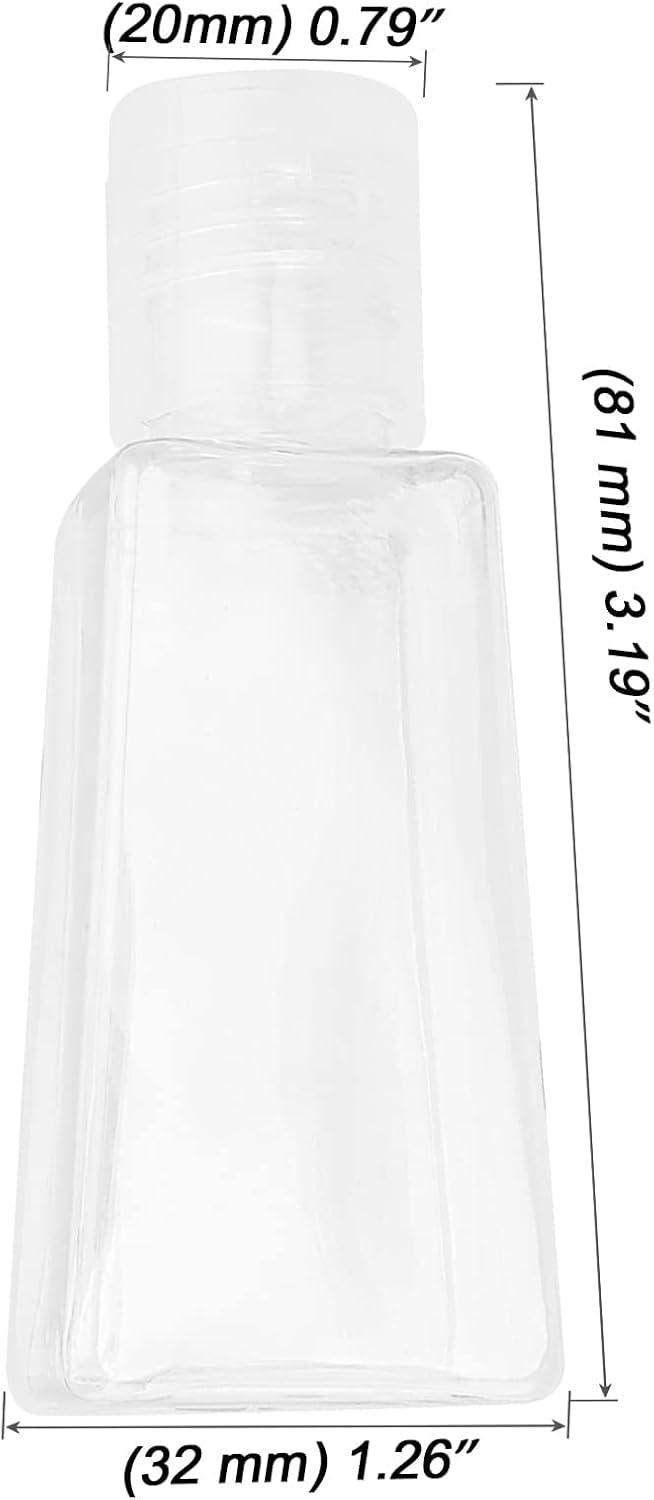 Clear Plastic Flip Cap Bottles - 110 Pack 1oz Travel Size Squeeze Containers for Lotion & Cream | Mini Refillable 30ml Bottles