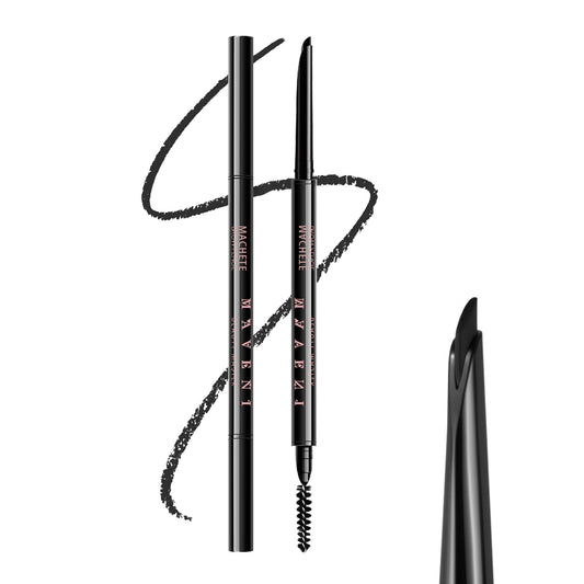 Maksure Microblading Eyebrow Pencil,Eyebrow Retractable Definer Pencil,Angled Precision Tip,0.1MM Ultra Slim Eyebrow Makeup,Long-Lasting Waterproof,Smudgeproof