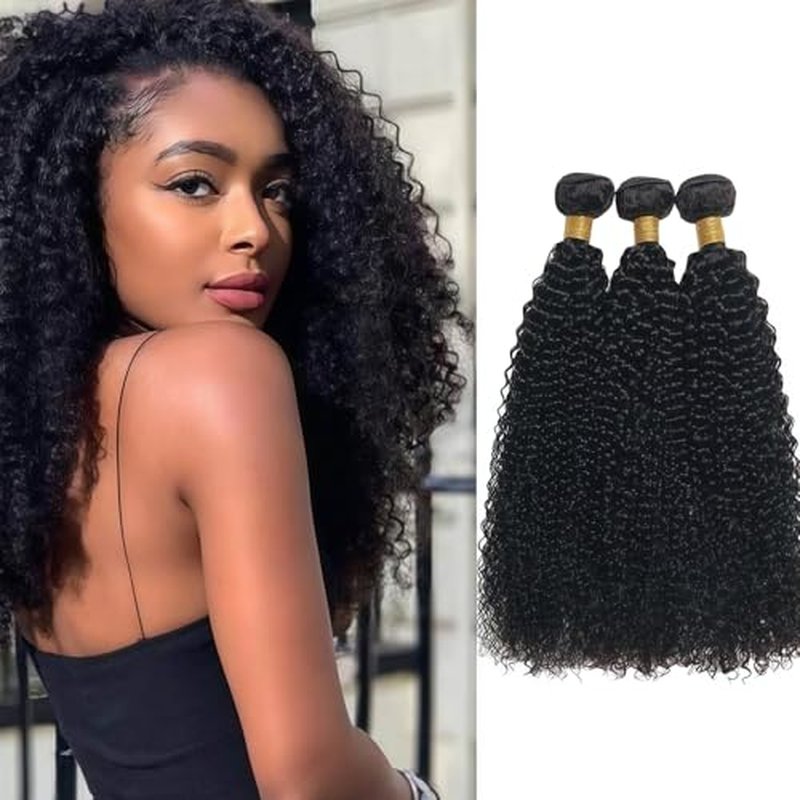Water Wave Human Hair Bundles 12 14 16 Inch Black 3 Bundles Deals for Black Women Virgin Human Hair 12A Double Weft Quick Brazilian Hair Weave