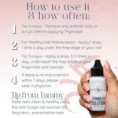 Tammy Taylor Thymolize Nail Treatment for Damaged Nails | Extra Strength Liquid Drops Toenail Repair Solution for Thick & Discolored Toe Nails & Fingernail Care | Stop Nail Biting Immediately