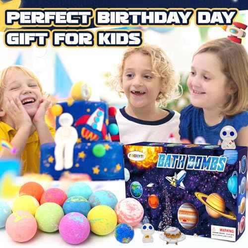 Bath Bombs for Kids with Surprise InsideToys 12 Pack Bath Bombs Organic Bubble Bath Fizzies Birthday Christmas Gifts for Boys Girls
