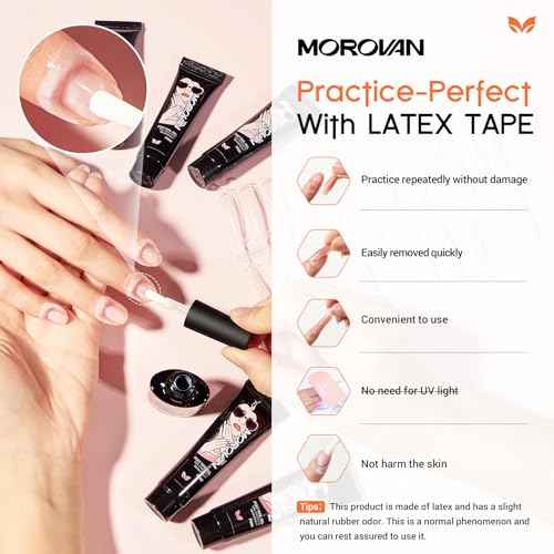 Morovan Poly Gel Nail Kit: Extension Gel Nail Kit With Nail Lamp Slip Solution Complete Professional Manicure Tools Everything In One Box DIY Set For Beginners At Home Creative Nail Art Salon Quality