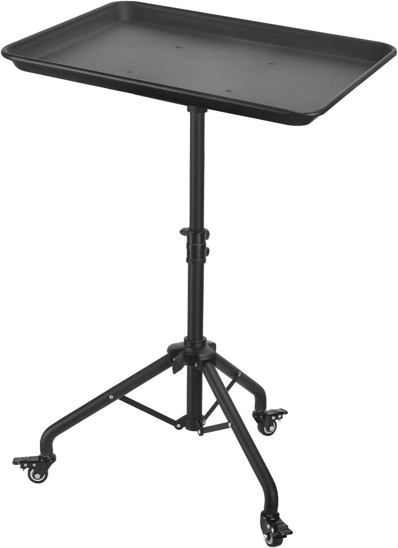 Salon Rolling Tray Cart - Adjustable Height Tattoo Service Trolley with Wheels | Beauty Clinic Spa Storage