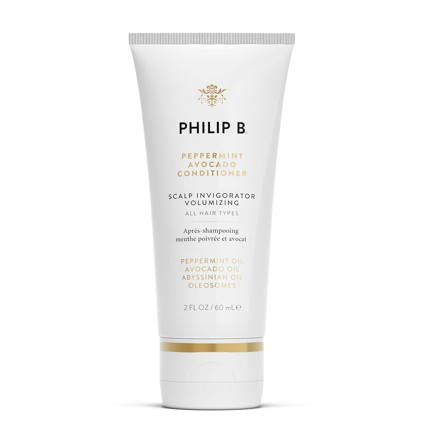 Philip B Peppermint Avocado Conditioner - Volumizing Hair Care with Peppermint & Eucalyptus | 2 fl. oz. (60 ml)