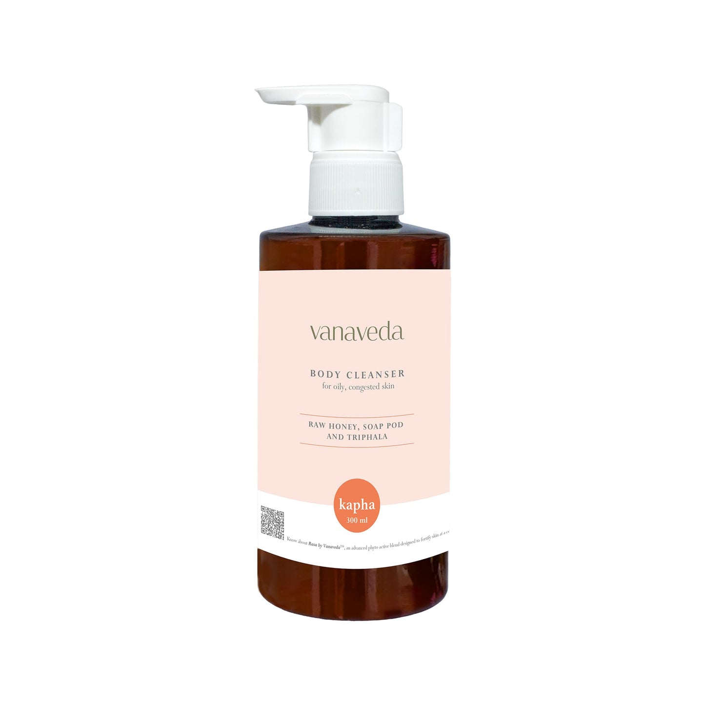 Vanaveda Body Cleanser Kapha | Purifying Ayurvedic Body Wash with Neem, Honey & Triphala for Oily, Congested Skin | Balancing Cleanser for Kapha Prone Skin | Sulfate-Free | 300ml