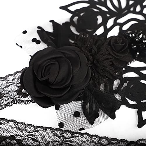 Lolita Headband Victorian Bonnet Hat Halloween Cosplay Gothic Maid Lace Hair Accessory Hair Hoop Tea Party Sun Hat