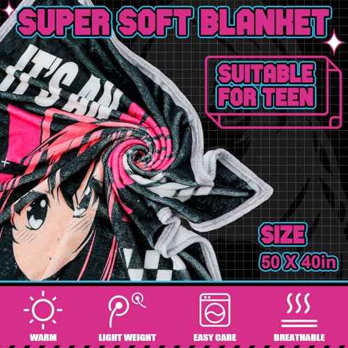 Christmas Anime Japan Kawaii Lover Gifts for Women Anime Lover for Teen Sister Fan Who Loves Japan Gift Birthday Kawaii Gifts Tumblers Cups Blanket Makeup Bag Socks