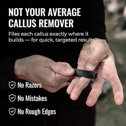 SandBar Callus Removal, Hand Callus Remover Salve Balm Stick for Working Hands, Lightweight Dead Skin Remover Tool Grit Surface, Knurled Handle, Magnetic Cap Hand File 4" - Black