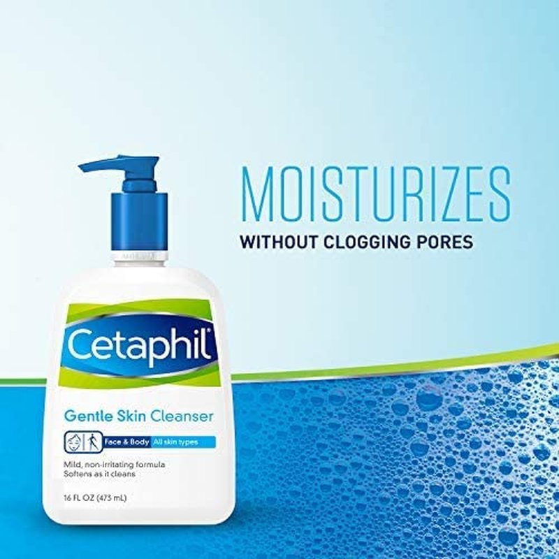 Cetaphil Gentle Cleanser - Hydrating Face Wash for All Skin Types | 16 Fl Oz (Pack of 2)