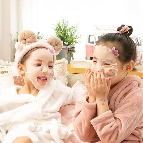 Real Fruit Facial Mask Sheet for Kids - 100% Cotton, Moisturizing & Hydrating Aloe | Pack of 7