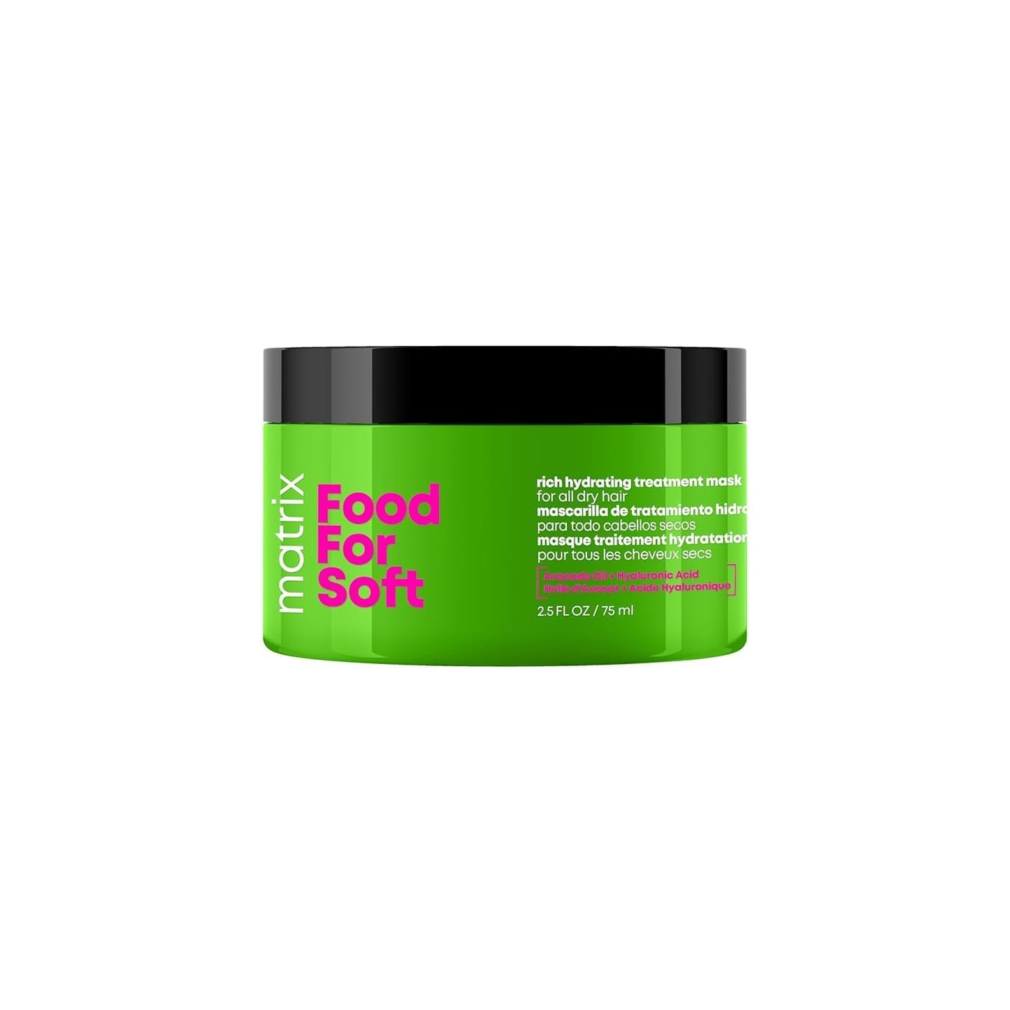 MATRIX Food For Soft Rich Hydrating Mask - For Dry & Brittle Hair, Hydrating Hair Mask, Adds Shine & Softness, With Avocado Oil & Hyaluronic Acid, Replenishes Moisture