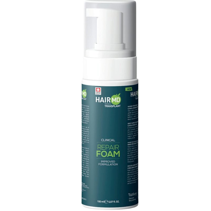 HairMD Men's Hair Growth Foam - Nourishing 150ml Formula for Post-Transplant Care - Gentle Cleansing for Sensitive Scalp