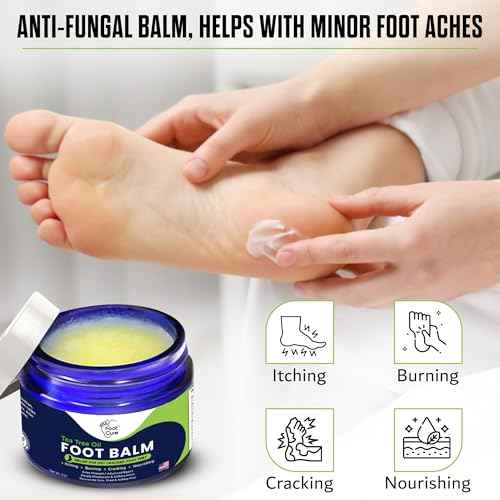 FOOT CURE Tea Tree Oil Balm ? Moisturizer for Dry Cracked Feet ? Instantly Hydrates & Soothes Irritated Skin & Athlete's Foot ? Best Care for Women and Men (Pack of 1)