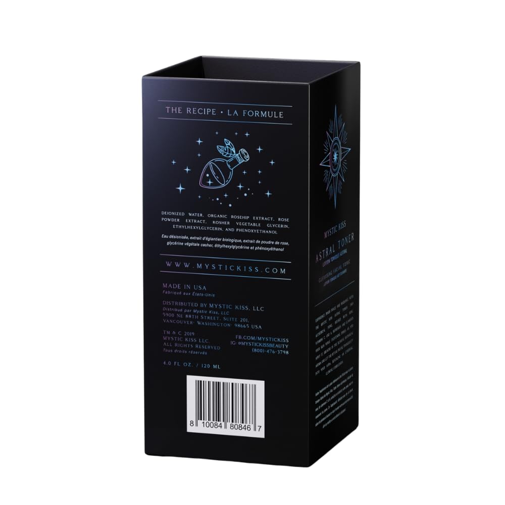 Mystic Kiss Astral Rose Water Toner for Face I Face Toner for Women Anti Aging I Hydrating Facial Toner for Women with Sensitive Skin