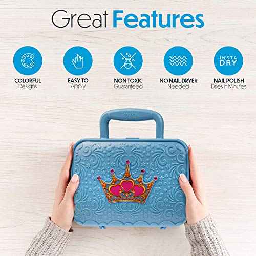 Toysical Nail Art Kit for Girls - Girls Nail Polish Sets for Kids or Tweens - Non Toxic Nail Gift Set - Top Birthday Gift for Ages 6, 7, 8, 9, 10, 11, 12 Year Old Children or Pre-Teen Girls