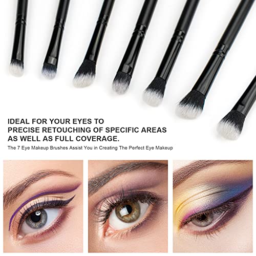 Daxstar Makeup Brushes with a Foldable Case, Makeup Kit 15PCS, Make up Brushes Set Black with 4 Makeup Sponges