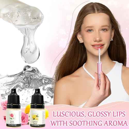 JCOOS Lip Gloss Making Kit, Make Your Own Lip Gloss Kit for Women Beginner, Girls, Diy Lipgloss Making Kits Lip Oil, Moisturizing Base, Pigments, Tubes, Women Gifts Unique, Popular Teen Girl Stuff