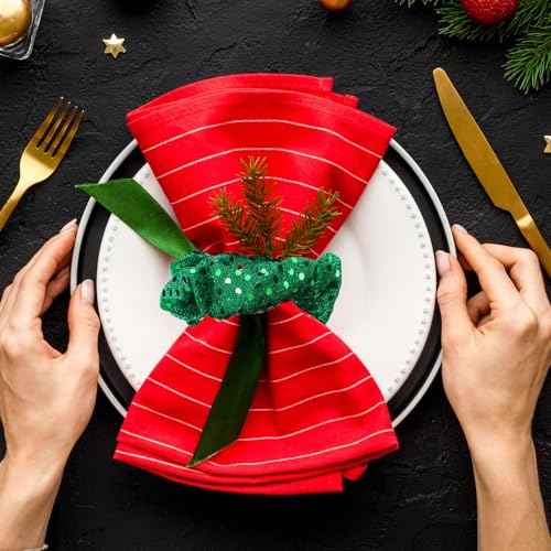 60 Pcs Christmas Scrunchies for Women Christmas Hair Scrunchies Bulk Holiday Scrunchies Velvet Soft Elastic Snowflake Ponytail Holder Plaid Christmas Scrunchie Gift Pack for Women