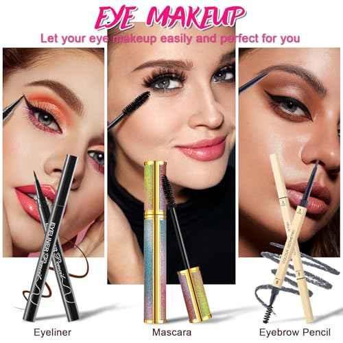 Makeup Kit for Women Full Kit, Beginner Makeup Set Gift Sets for Teen Girls, All in One Bulk Make Up Bundle Include Eyeshadow Palette Foundation Lip Gloss Concealer Eyeliner Mascara Makeup Brush Set